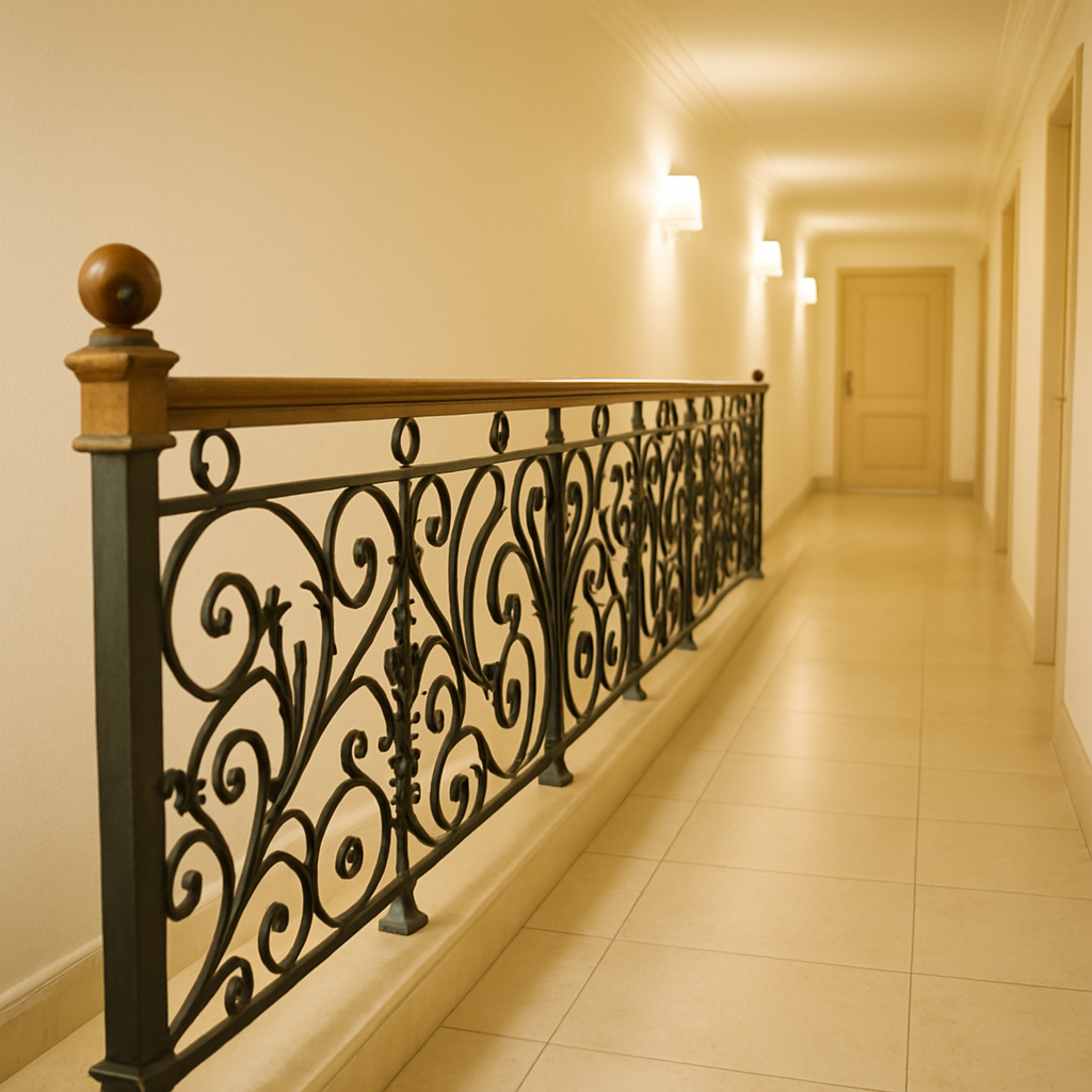 Corridor Anti-Collision Handrail Decoration Effect