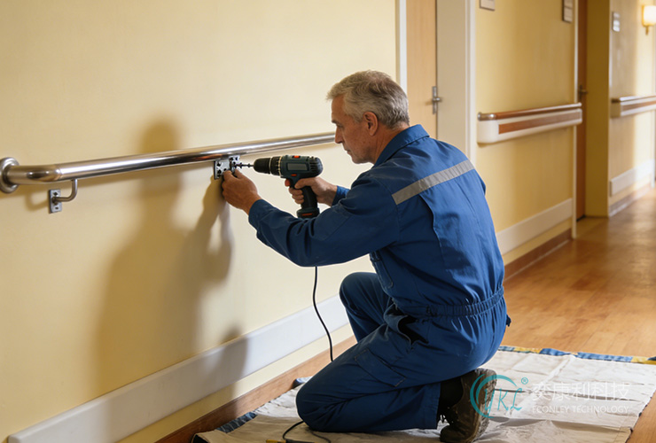 Nursing Home Handrail Installation Engineering Service Building Safe Elderly-Friendly Environments